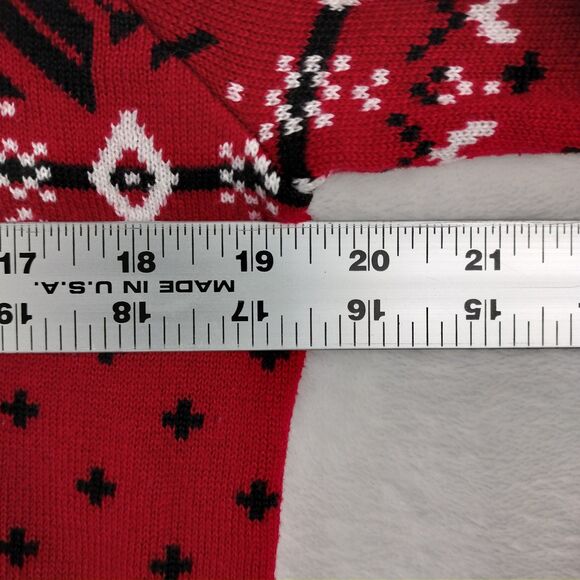 Breckenridge Sweater Womens Petite XL Red 1/4 Zip Fair Isle Holiday Christmas - Picture 6 of 13